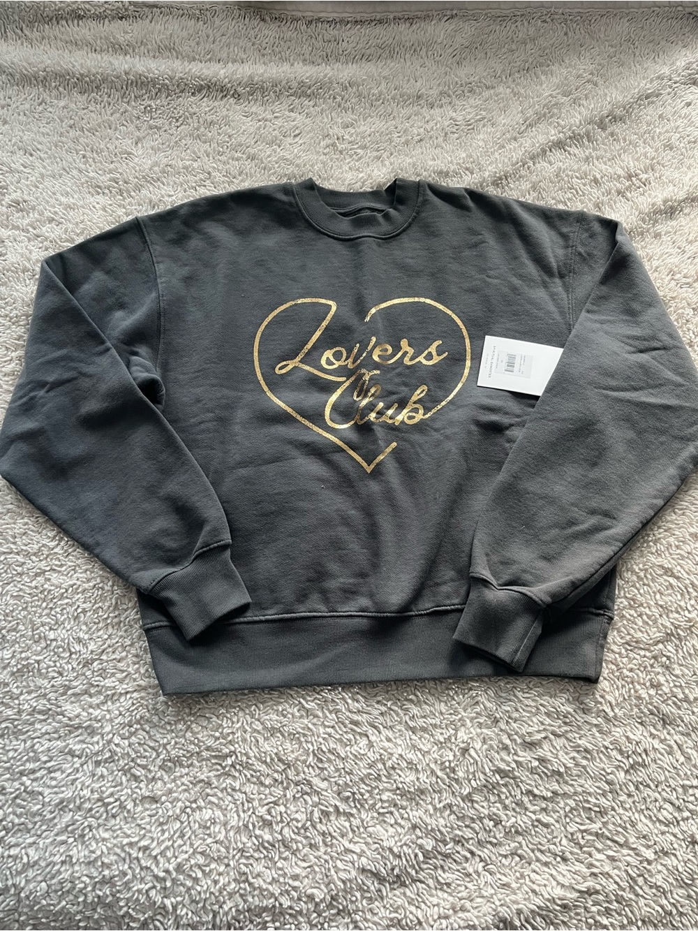 Spiritual Gangster forest green Crewneck with Metallic Gold Heart